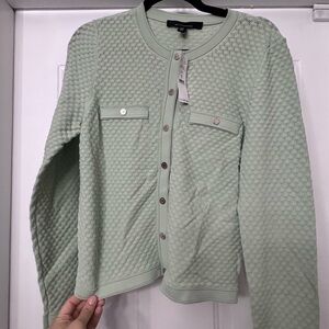 Mint Green Textured Cardigan